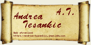 Andrea Tešankić vizit kartica